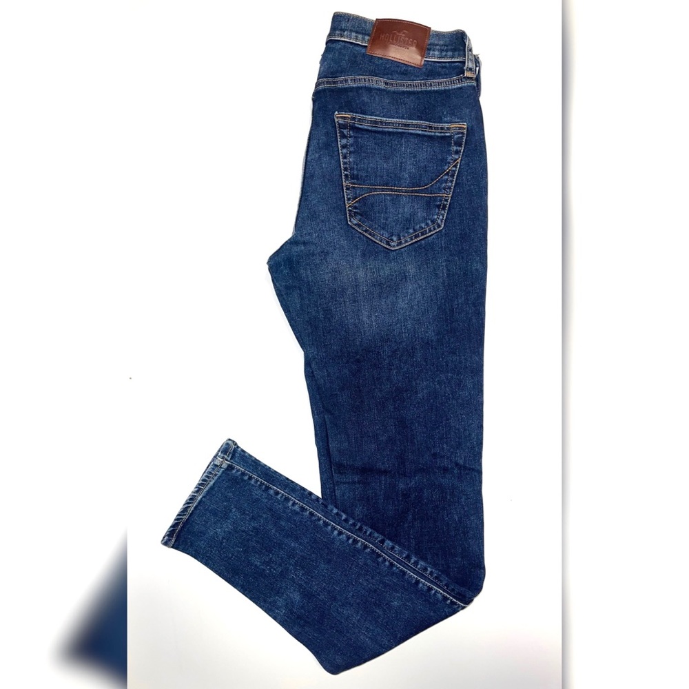 Hollister blue stacked skinny jeans size 30